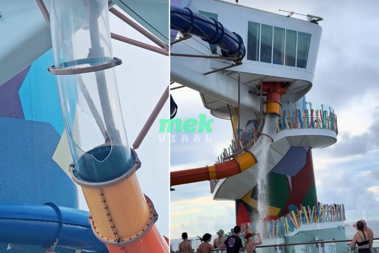 hole opens on cruise ship waterslide