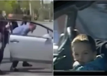 stole a car with 3 kids